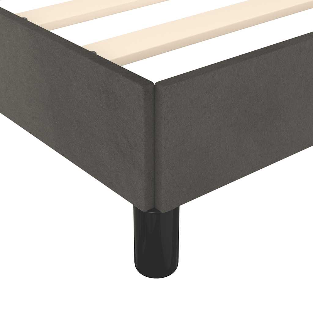 Bed Frame without Mattress Dark Grey 180x200cm Super King Velvet