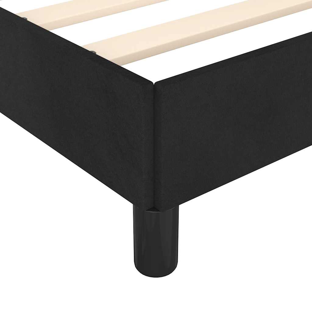 Bed Frame without Mattress Black 180x200cm Super King Velvet