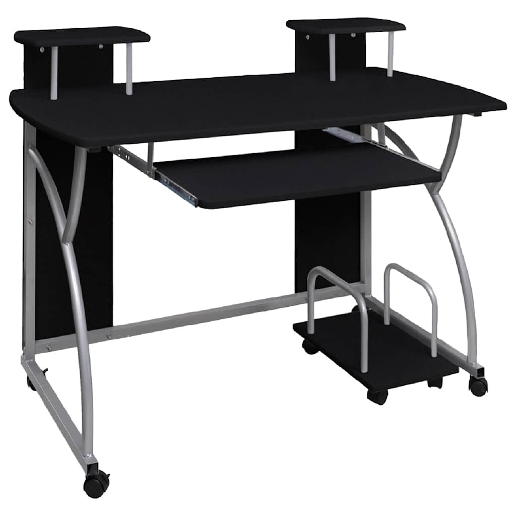 Computer Desk Black 110x52x88.5 cm Engineered Wood