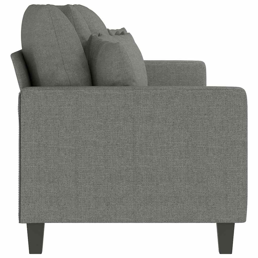 3-Seater Sofa Dark Grey 210 cm Fabric