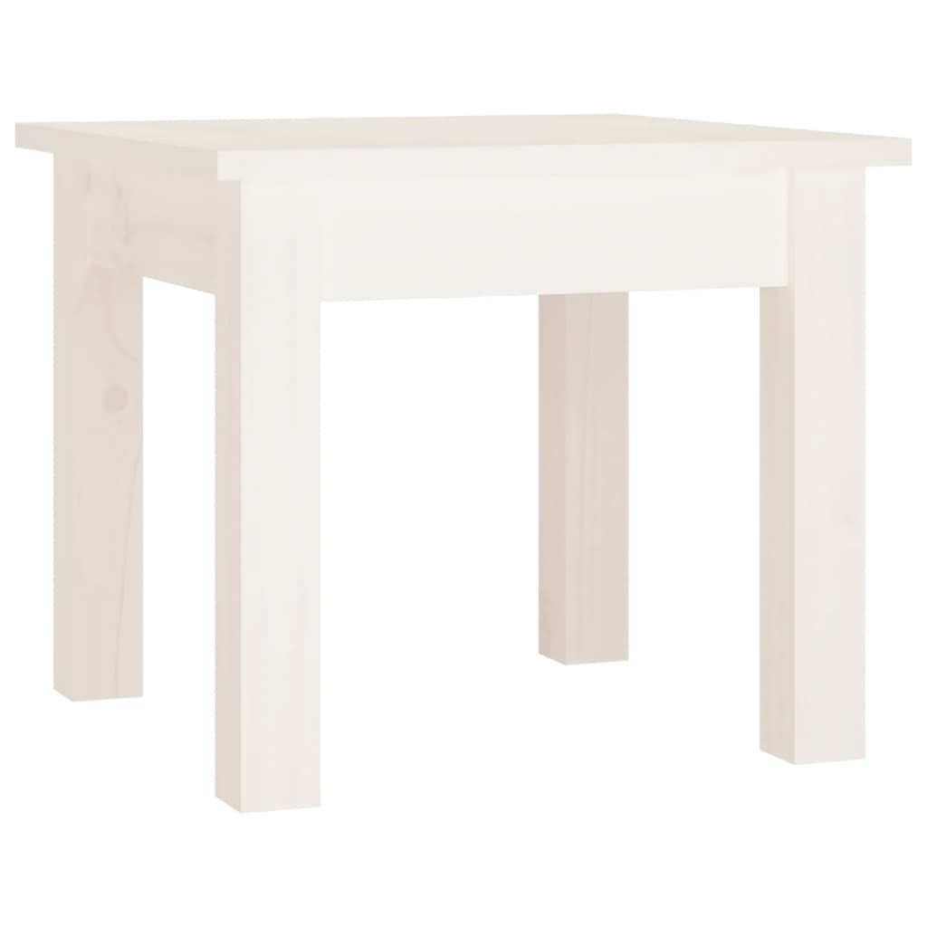 vidaXL Coffee Table White 35x35x30 cm Solid Wood Pine