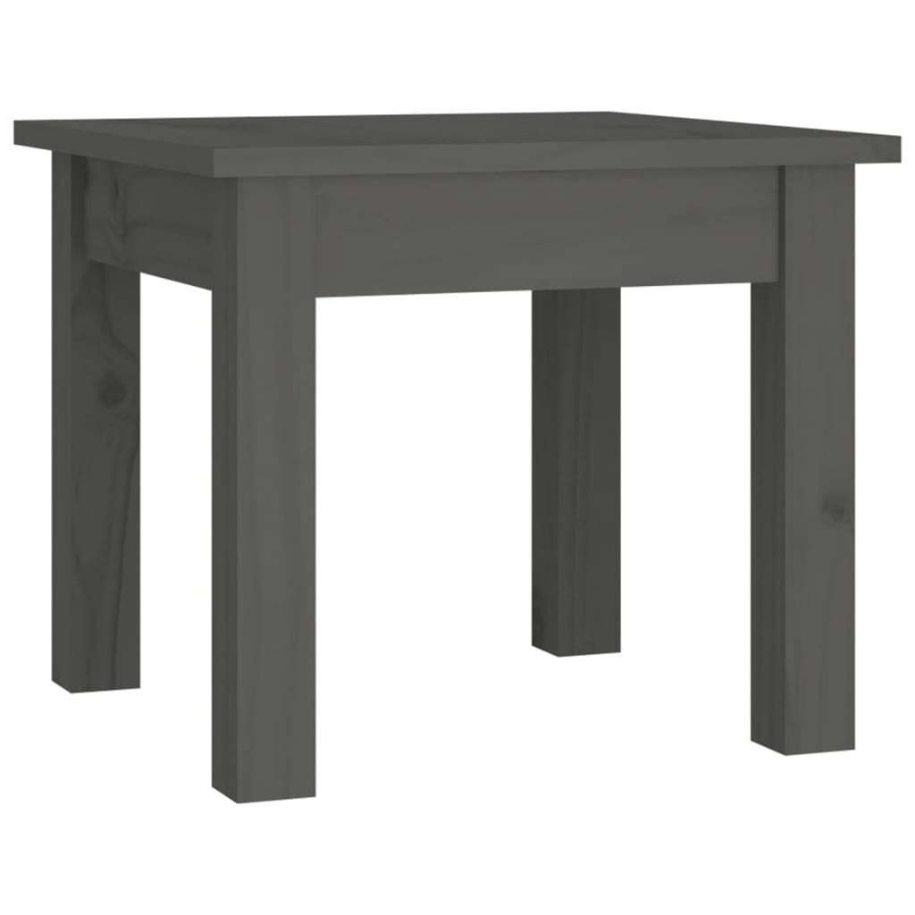 vidaXL Coffee Table Grey 35x35x30 cm Solid Wood Pine