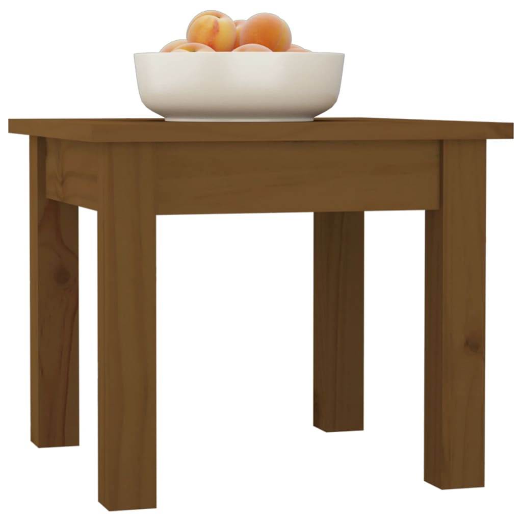 vidaXL Coffee Table Honey Brown 35x35x30 cm Solid Wood Pine