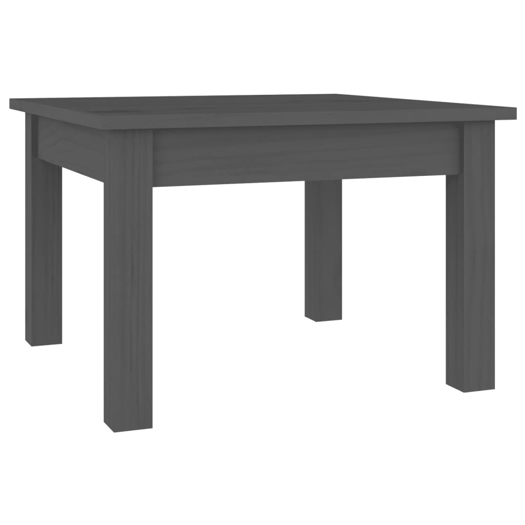 vidaXL Coffee Table Grey 45x45x30 cm Solid Wood Pine