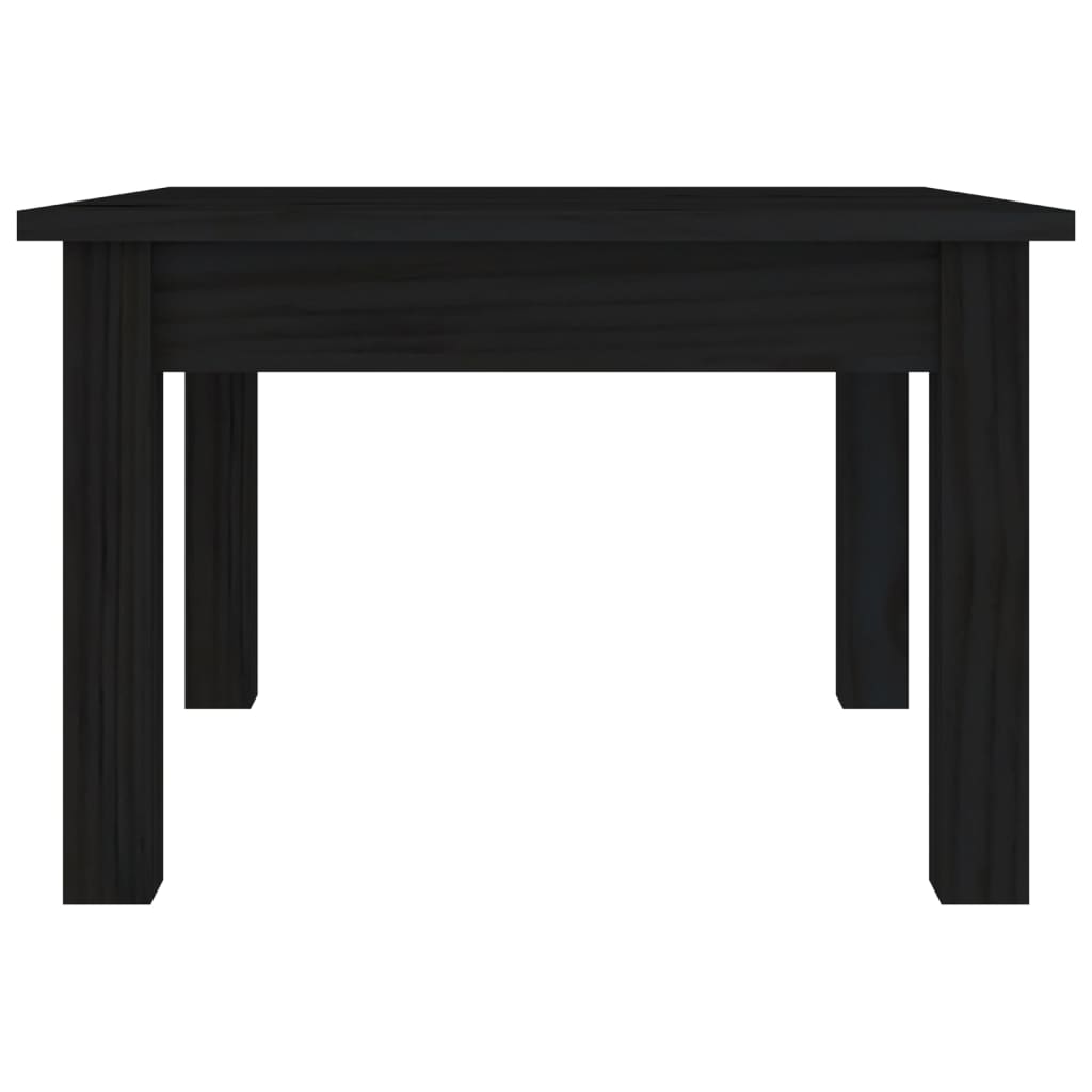 Table Basse Noir 45x45x30 cm Bois Massif Pin