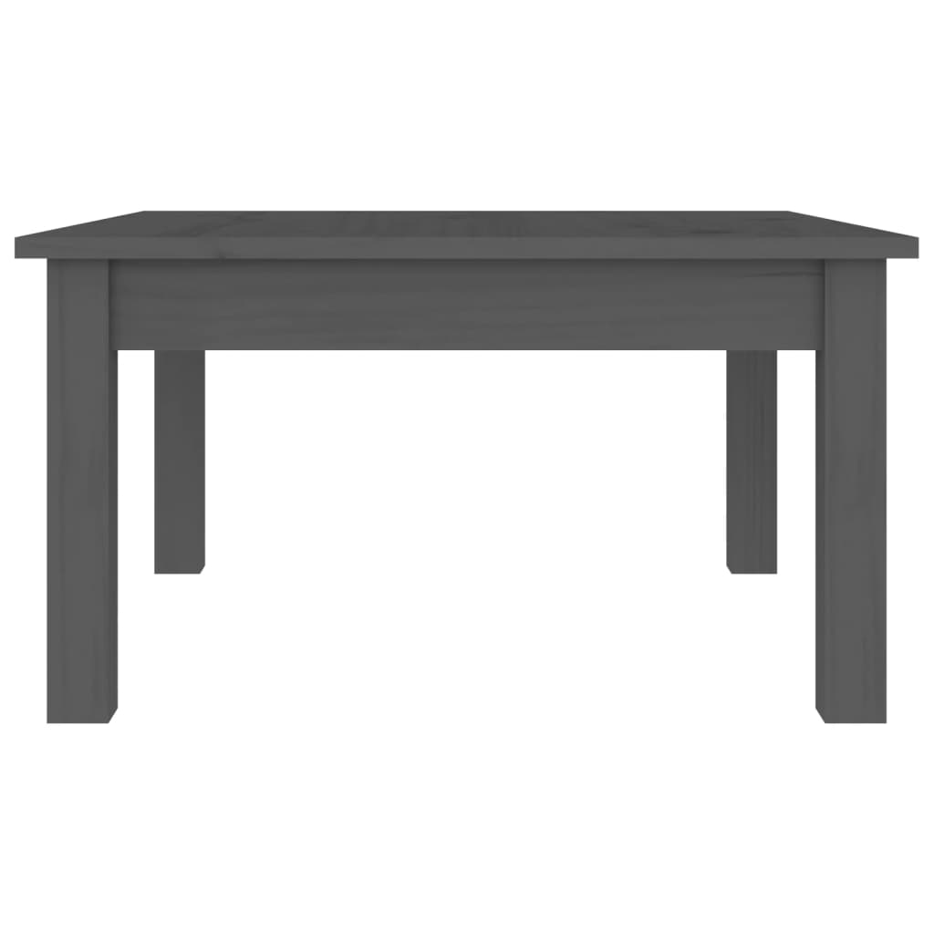 vidaXL Coffee Table Grey 55x55x30 cm Solid Wood Pine