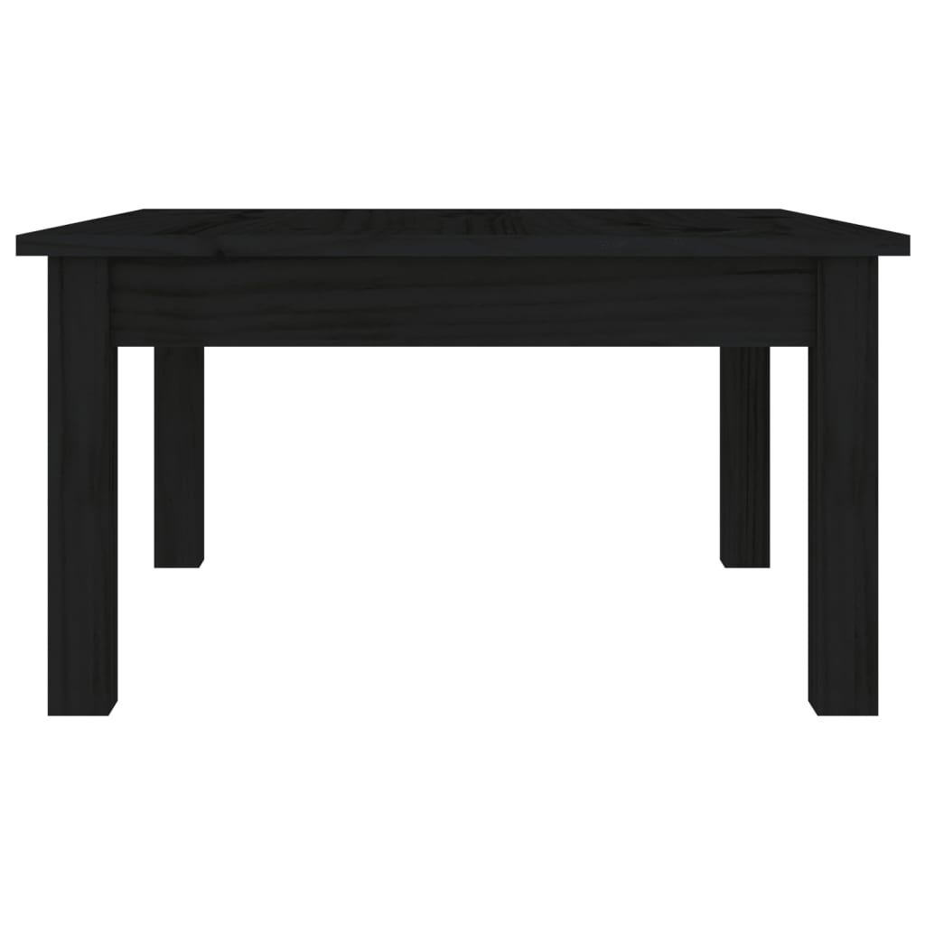 vidaXL Coffee Table Black 55x55x30 cm Solid Wood Pine