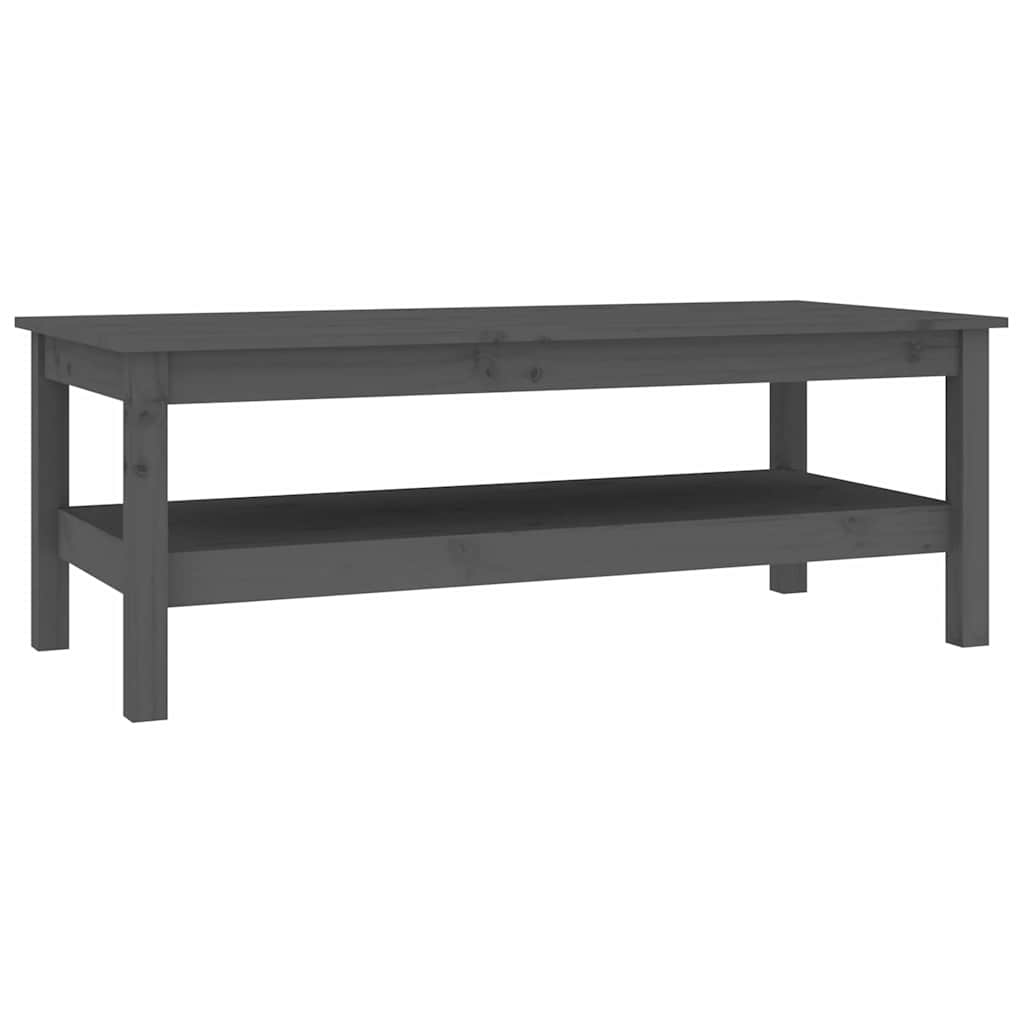 814276 vidaXL Coffee Table Grey 110x50x40 cm Solid Wood Pine