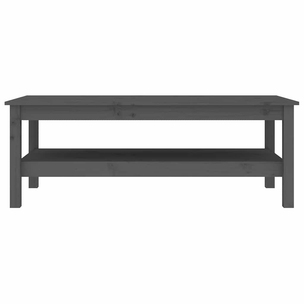 814276 vidaXL Coffee Table Grey 110x50x40 cm Solid Wood Pine