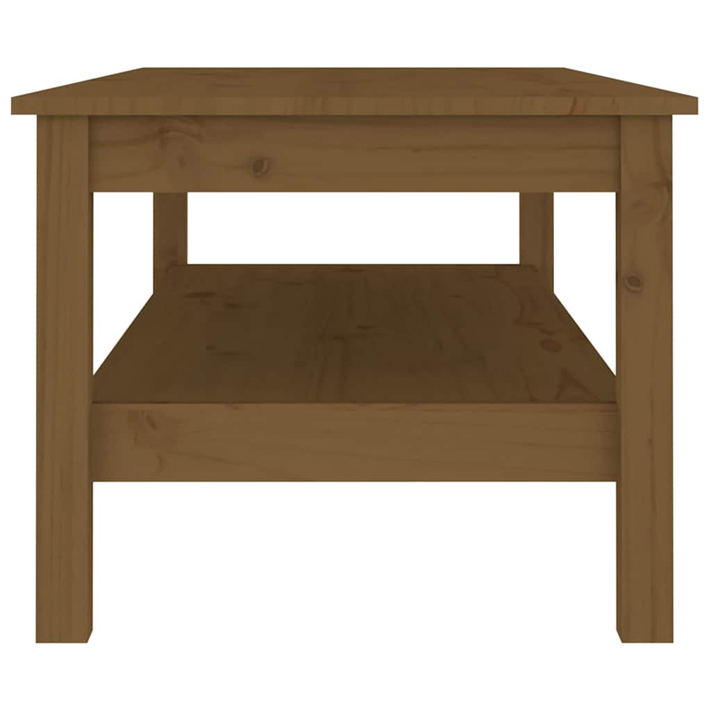 814277 vidaXL Coffee Table Honey Brown 110x50x40 cm Solid Wood Pine