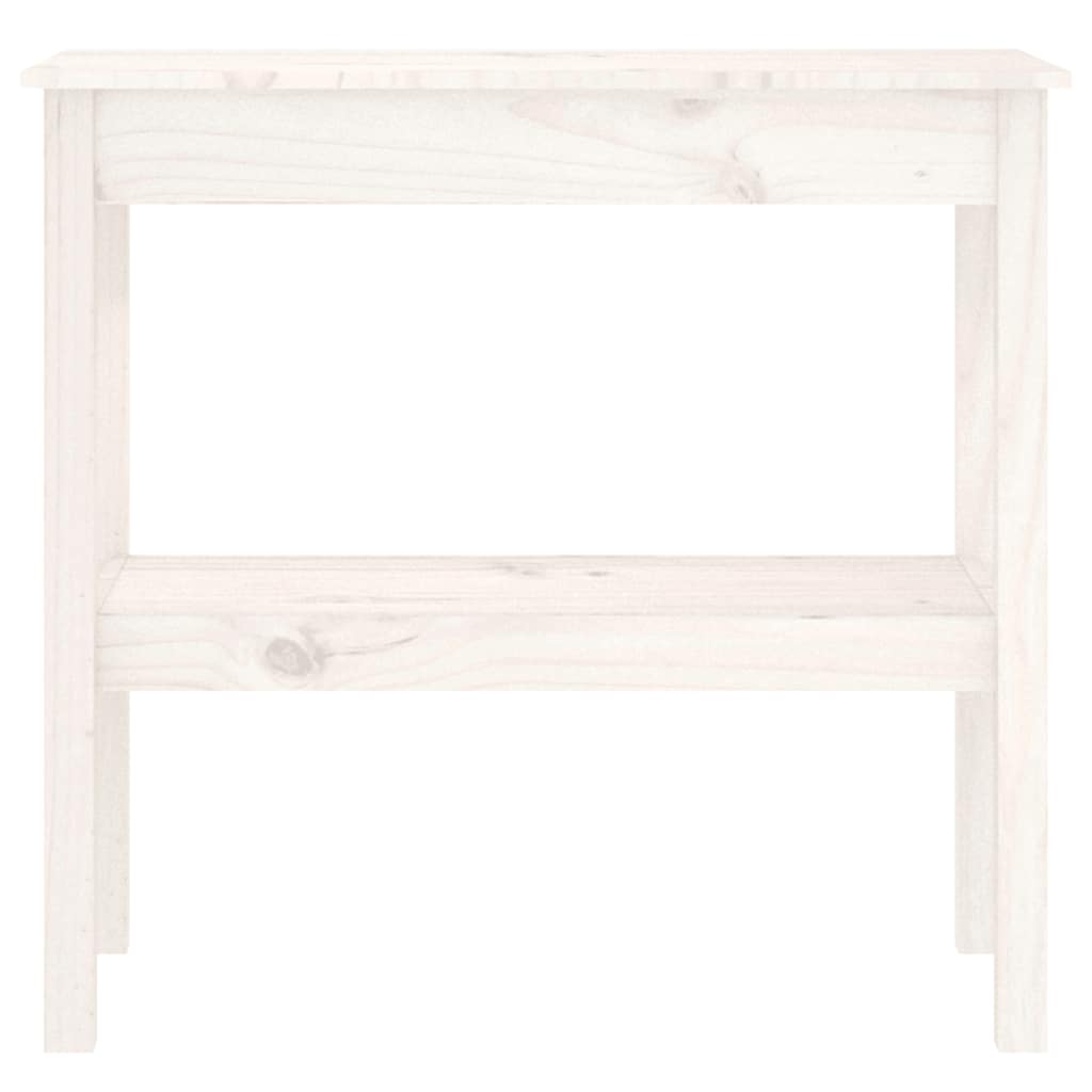 Console Table White 80x40x75 cm Solid Wood Pine