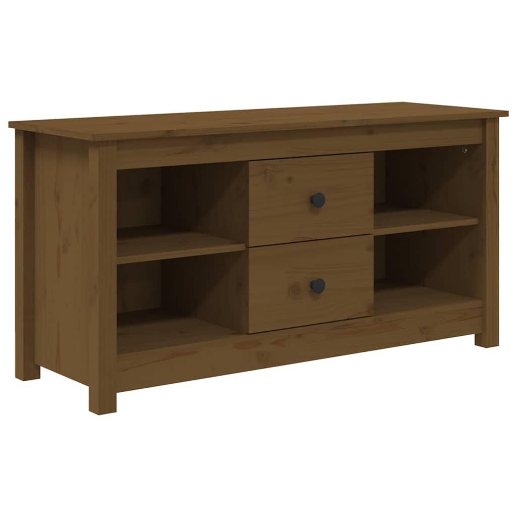 TV Cabinet Honey Brown 103x36,5x52 cm Solid Wood Pine
