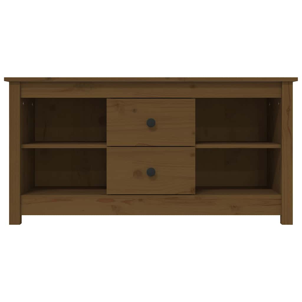 TV Cabinet Honey Brown 103x36,5x52 cm Solid Wood Pine