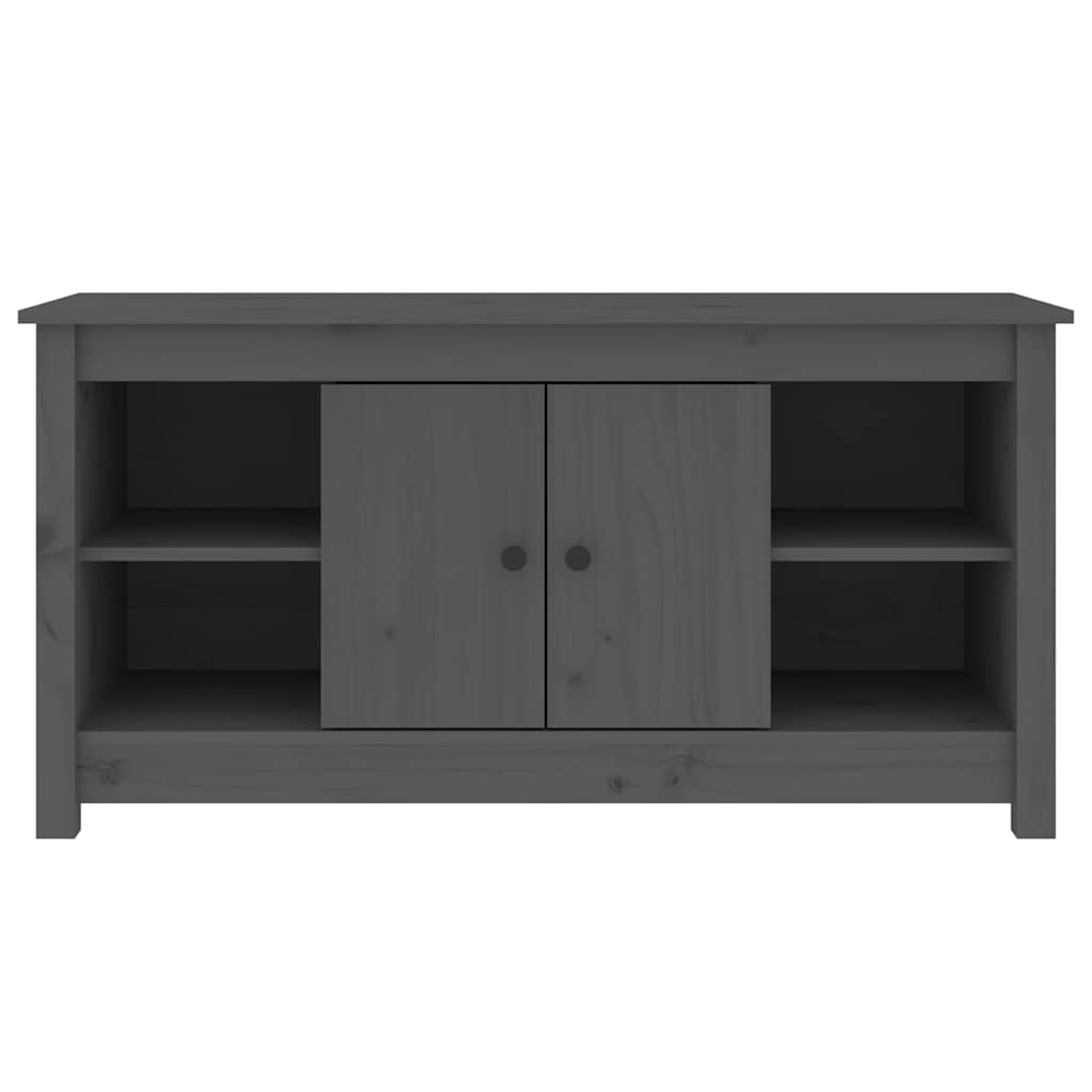 TV Cabinet Grey 103x36,5x52 cm Solid Wood Pine
