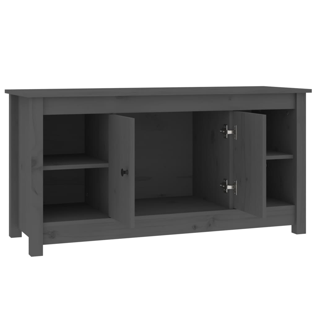 vidaXL TV Cabinet Grey 103x36,5x52 cm Solid Wood Pine