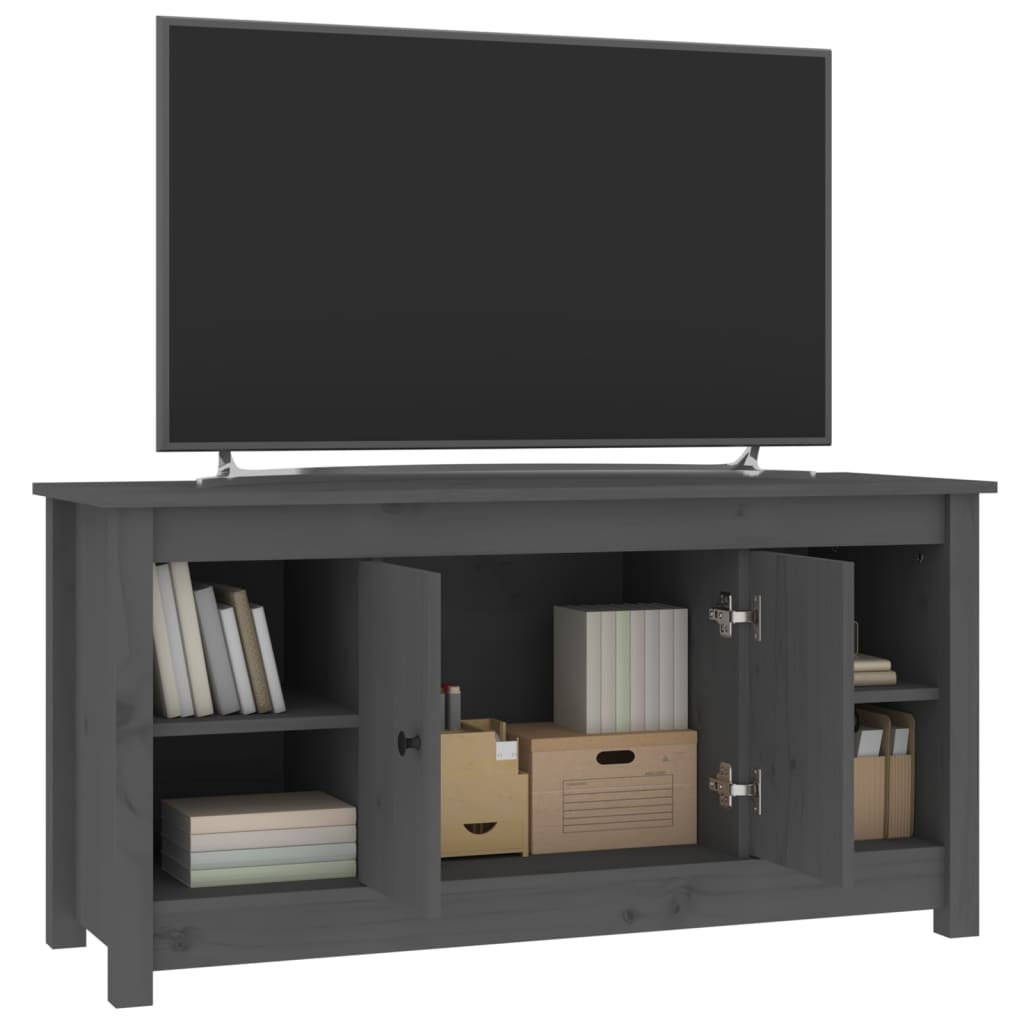 vidaXL TV Cabinet Grey 103x36,5x52 cm Solid Wood Pine