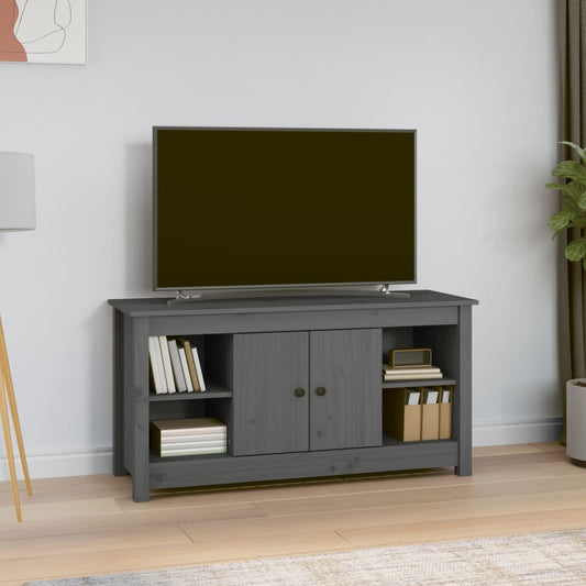 vidaXL TV Cabinet Grey 103x36,5x52 cm Solid Wood Pine