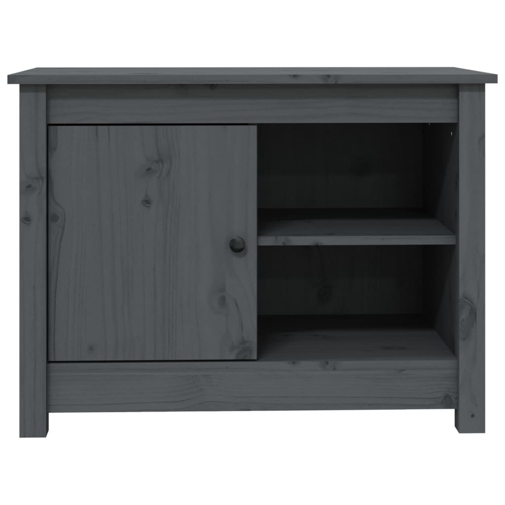 vidaXL TV Cabinet Grey 70x36.5x52 cm Solid Wood Pine