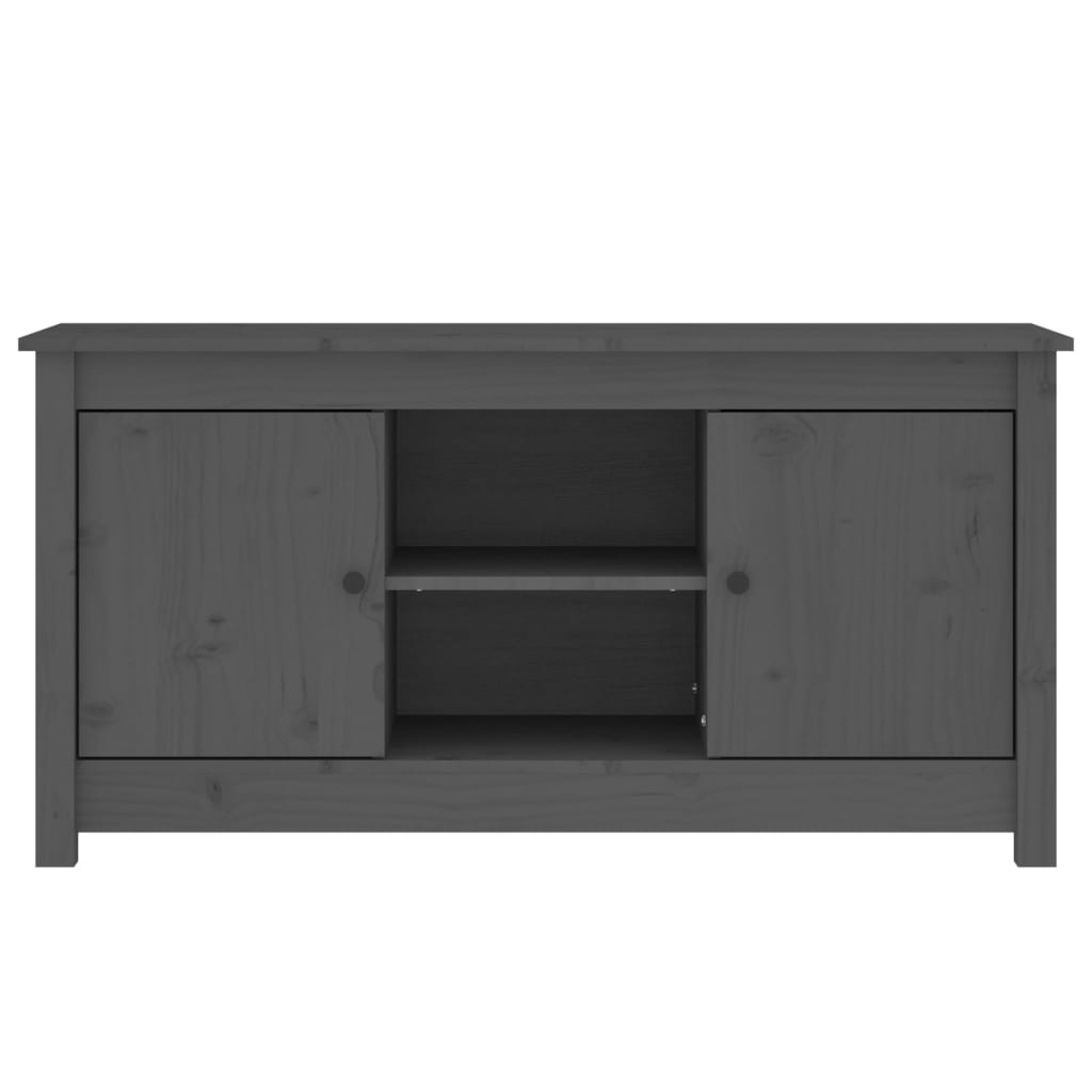 vidaXL TV Cabinet Grey 103x36.5x52 cm Solid Wood Pine