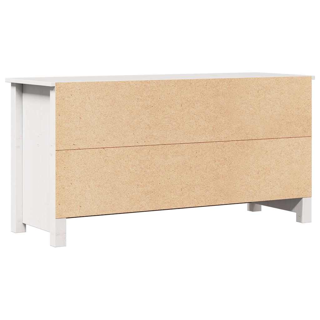 TV Cabinet White 103x36,5x52 cm Solid Wood Pine