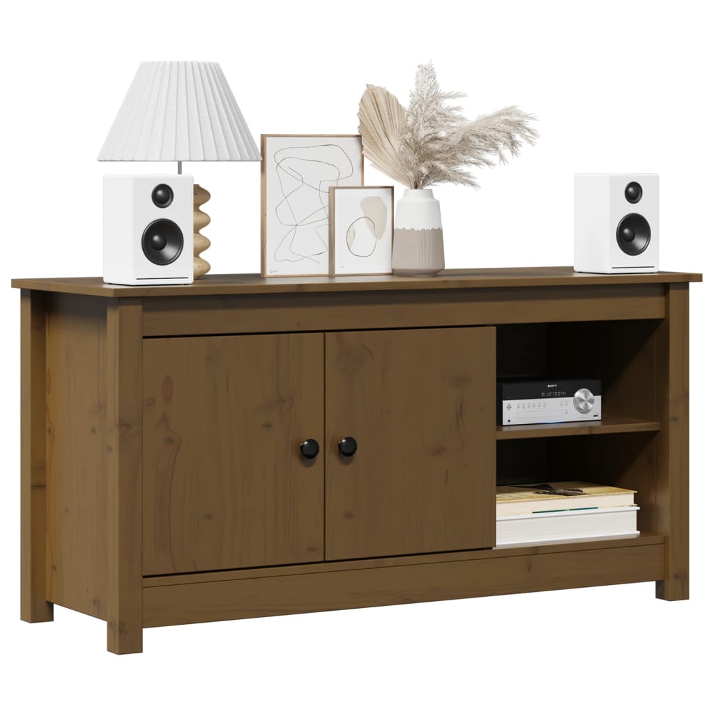 TV Cabinet Honey Brown 103x36,5x52 cm Solid Wood Pine