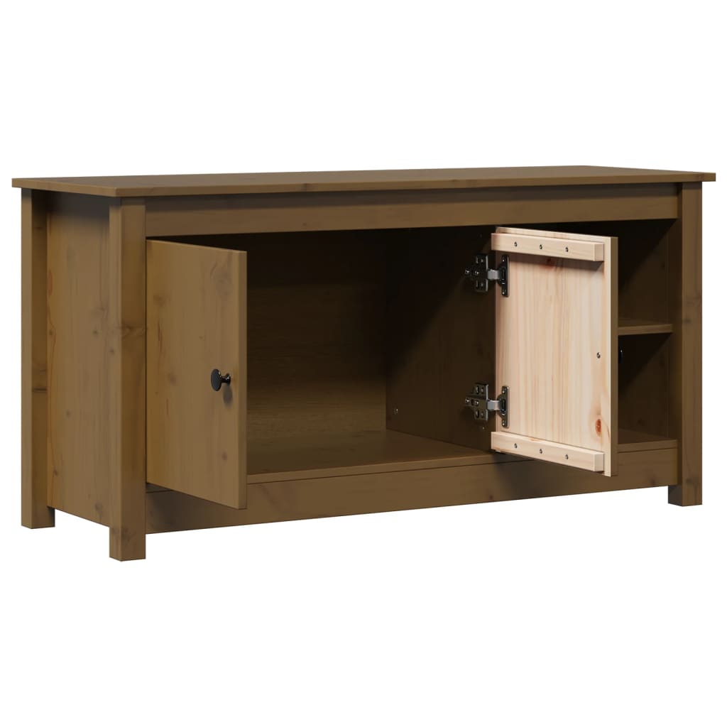 TV Cabinet Honey Brown 103x36.5x52 cm Solid Wood Pine