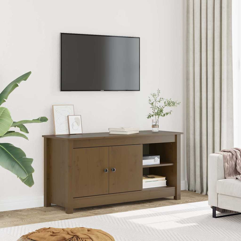 TV Cabinet Honey Brown 103x36,5x52 cm Solid Wood Pine