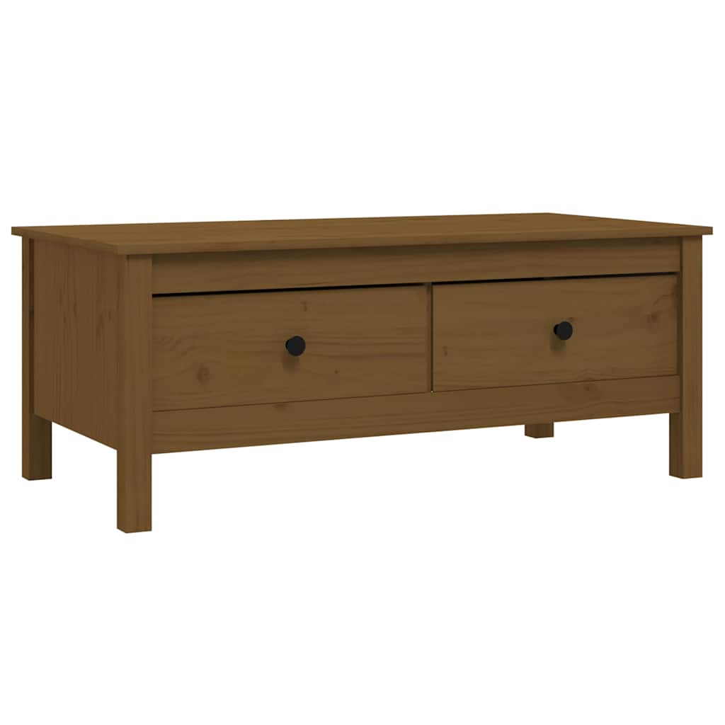 Coffee Table Honey Brown 100x50x40 cm Solid Wood Pine