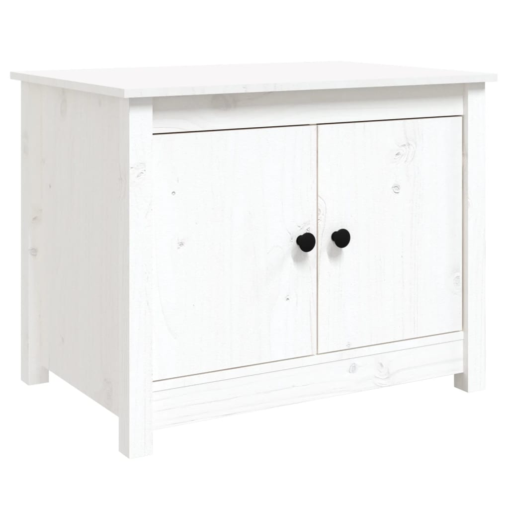 Coffee Table White 71x49x55 cm Solid Wood Pine