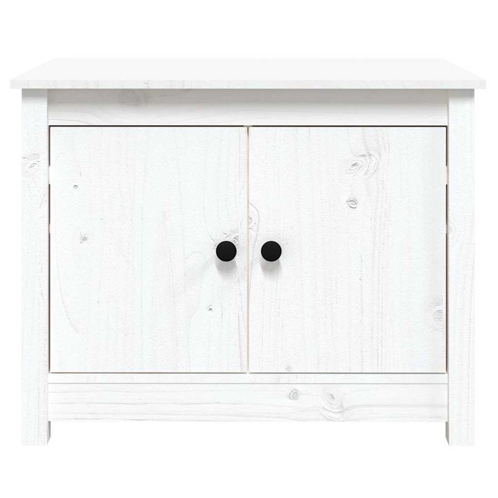 Coffee Table White 71x49x55 cm Solid Wood Pine