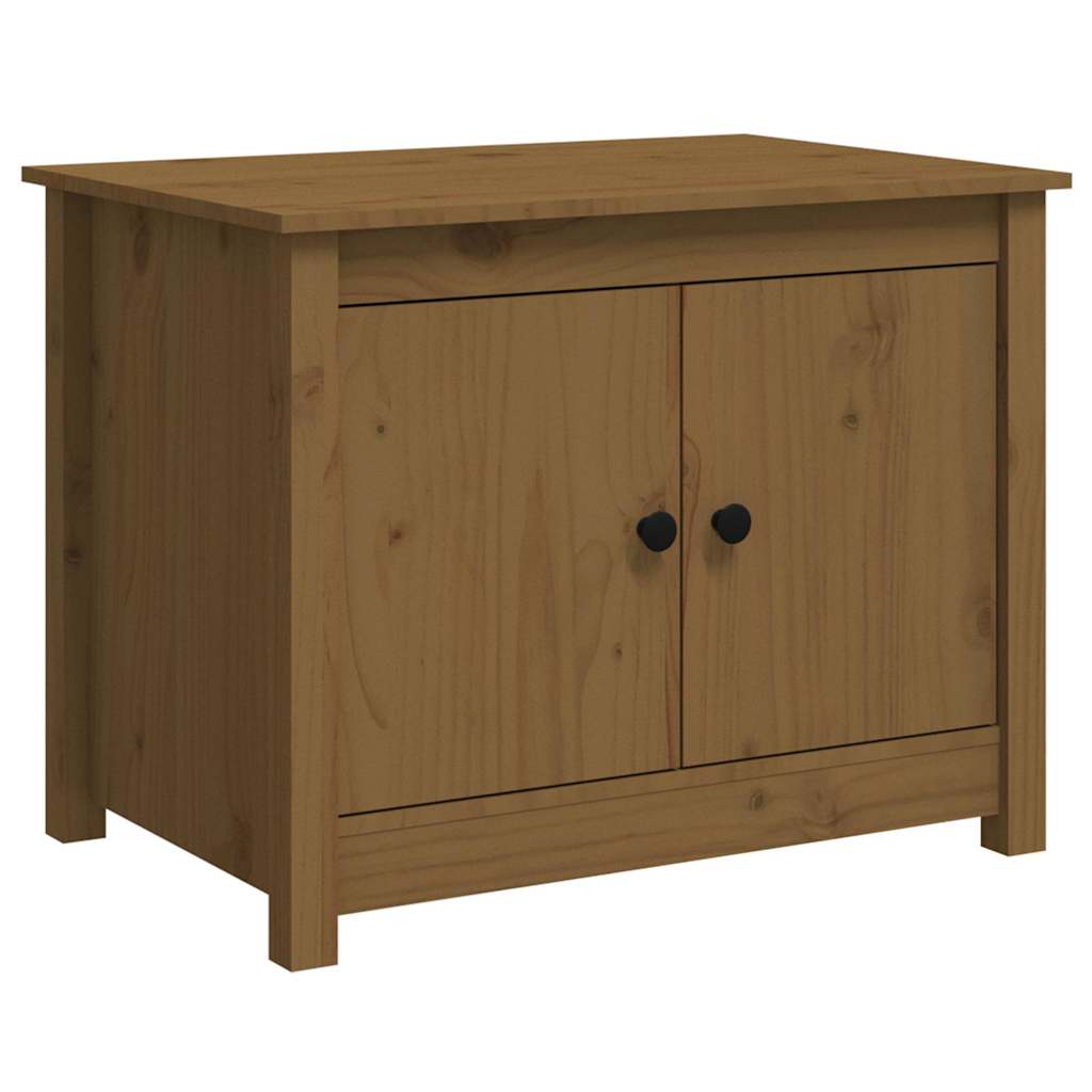 Coffee Table Honey Brown 71x49x55 cm Solid Wood Pine
