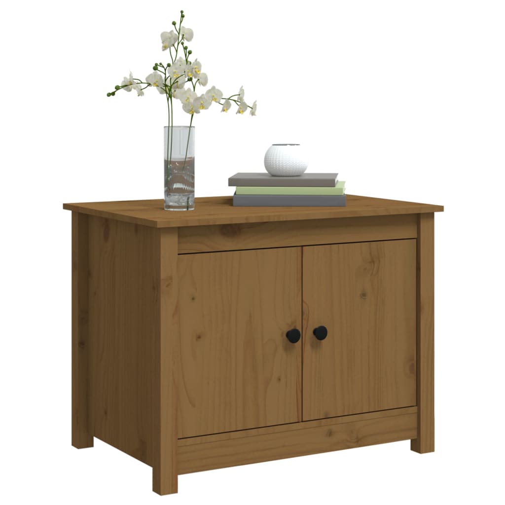 Coffee Table Honey Brown 71x49x55 cm Solid Wood Pine