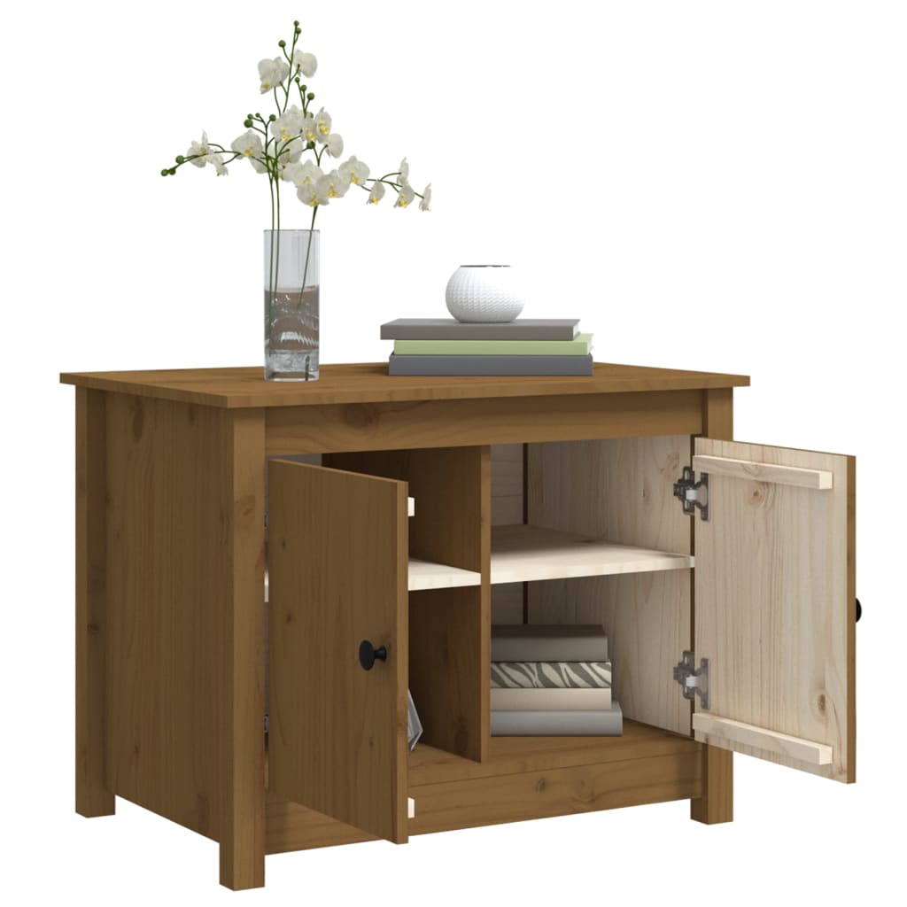 Coffee Table Honey Brown 71x49x55 cm Solid Wood Pine
