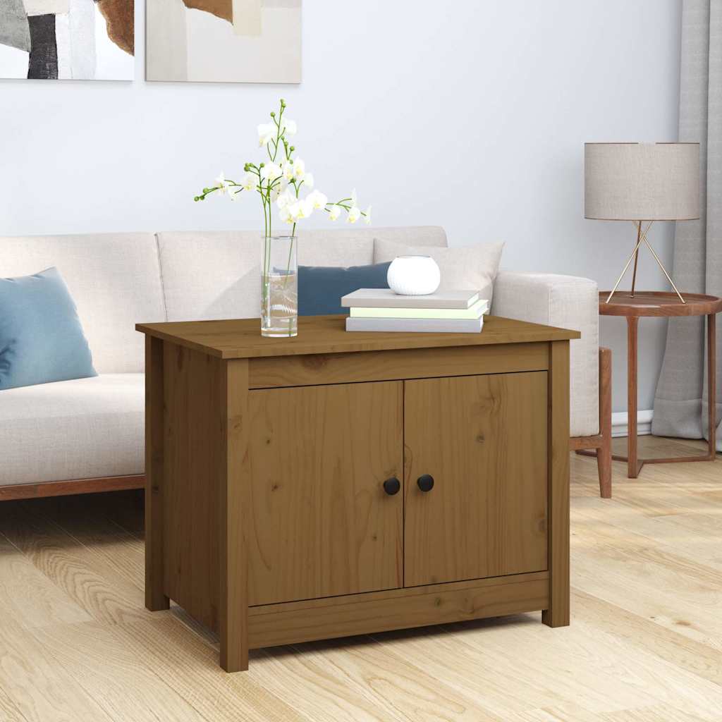 Coffee Table Honey Brown 71x49x55 cm Solid Wood Pine