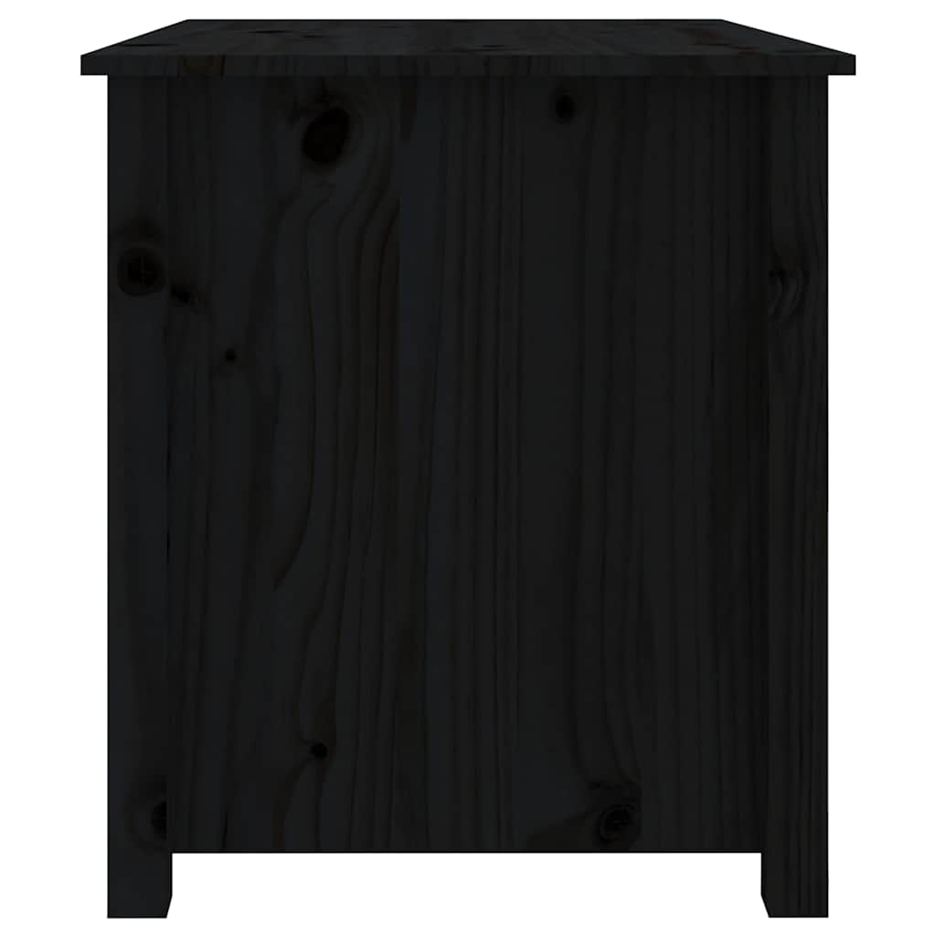 Coffee Table Black 71x49x55 cm Solid Wood Pine