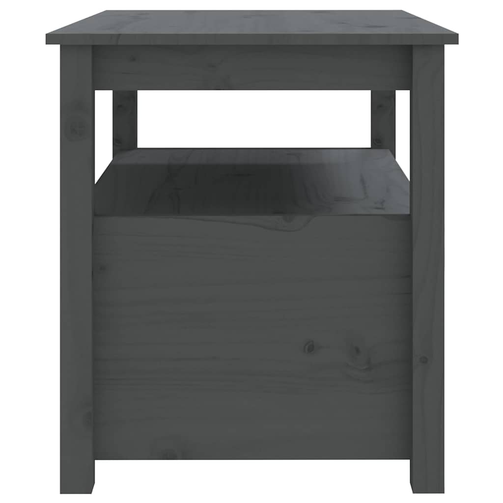 Coffee Table Grey 71x49x55 cm Solid Wood Pine