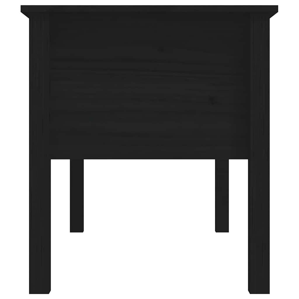 Coffee Table Black 102x49x55 cm Solid Wood Pine