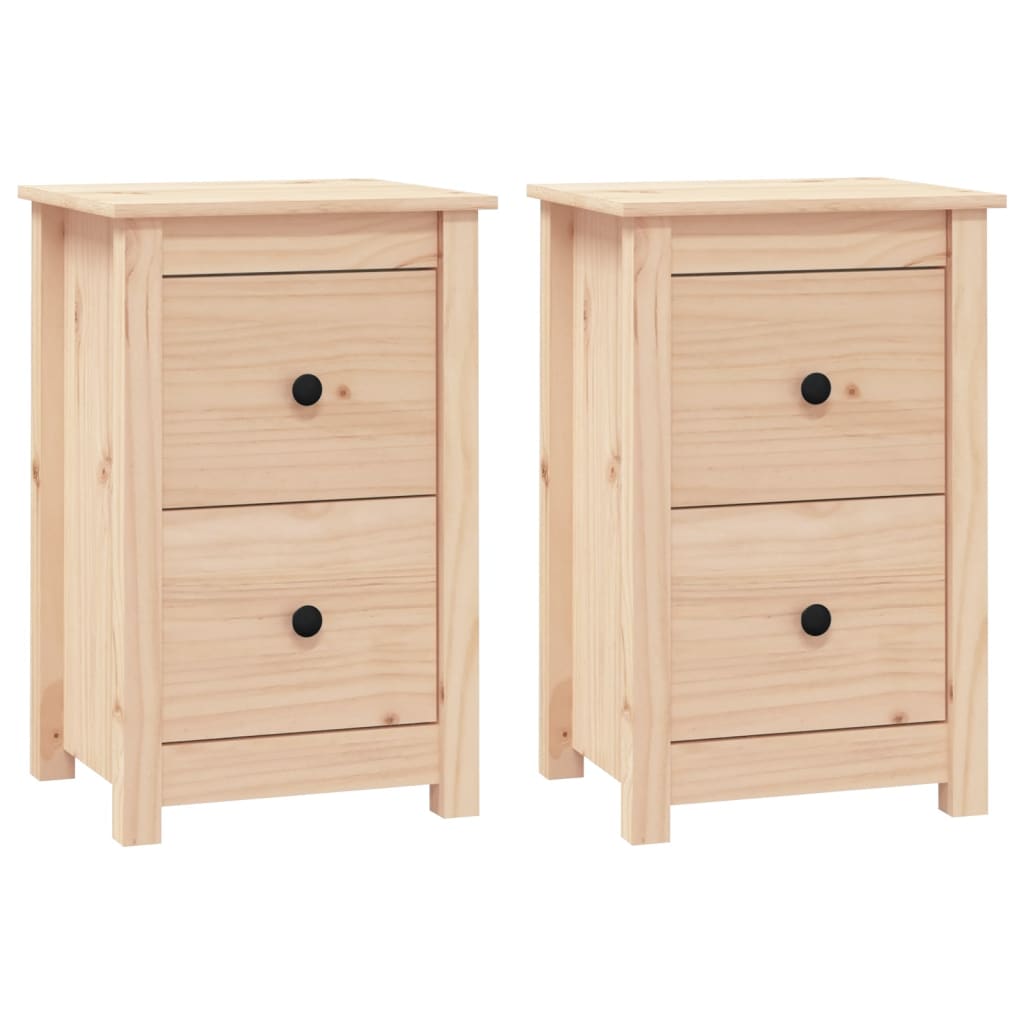 vidaXL Bedside Cabinets 2 pcs 40x35x61.5 cm Solid Wood Pine