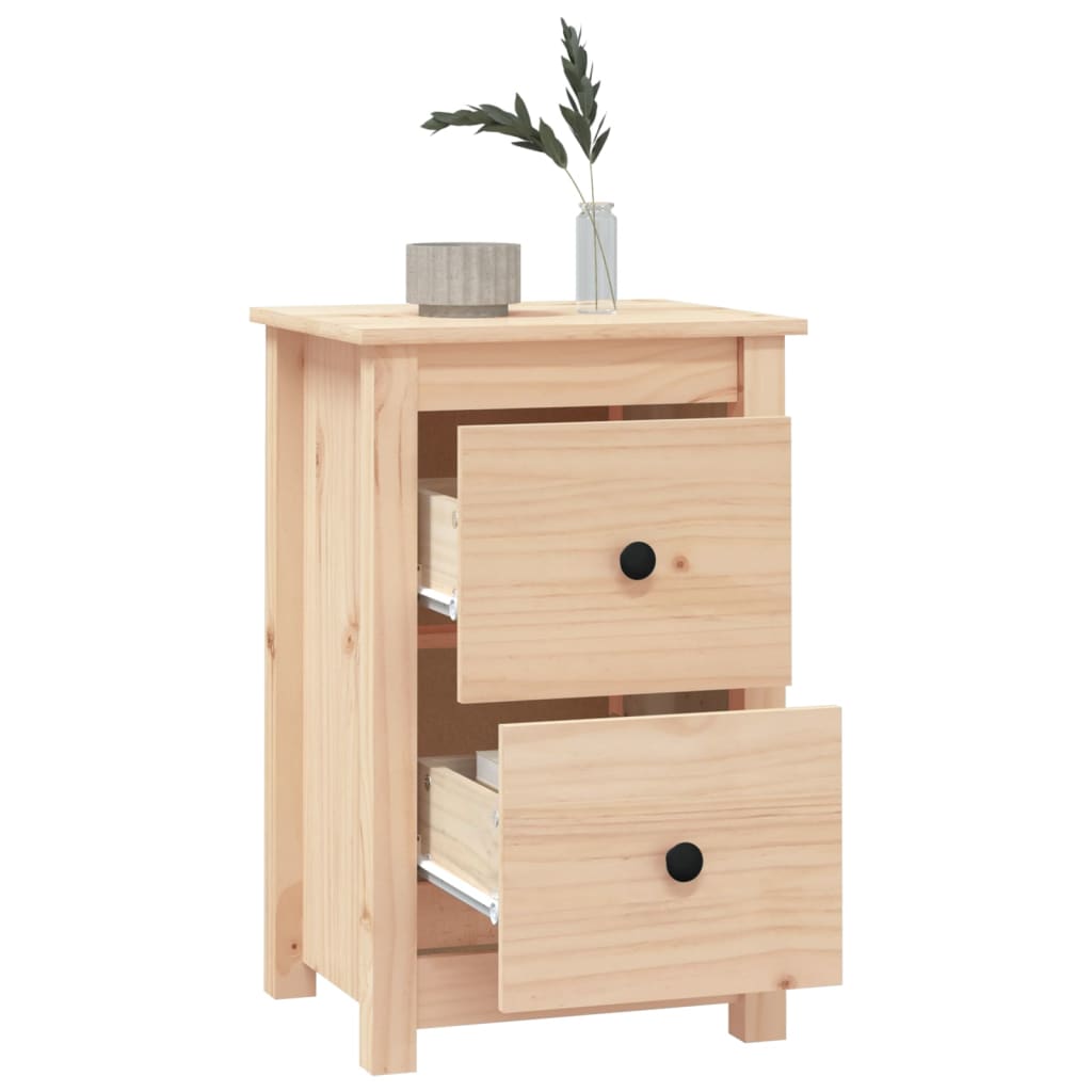 vidaXL Bedside Cabinets 2 pcs 40x35x61.5 cm Solid Wood Pine