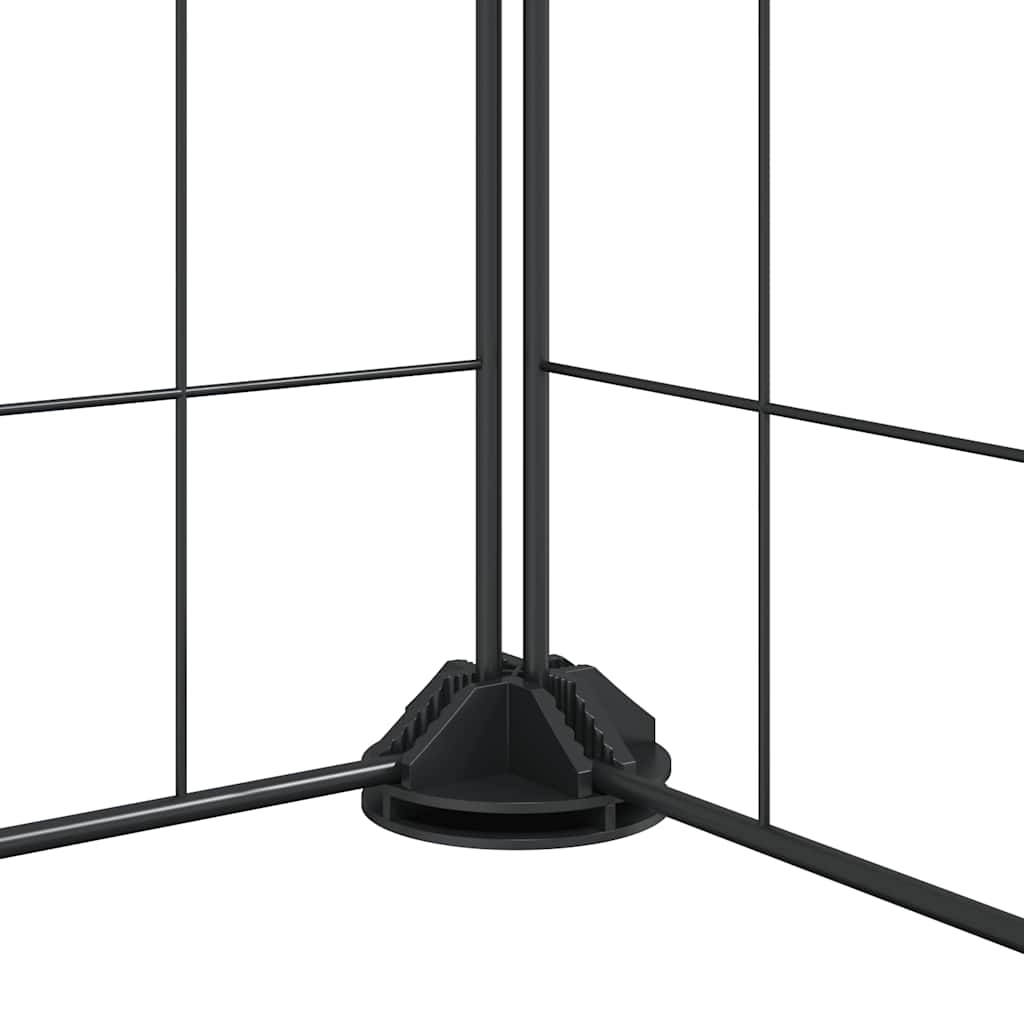 36-Panel Pet Cage with Door Black 35x35 cm Steel