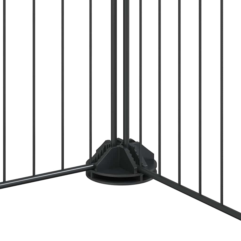 28-Panel Pet Cage with Door Black 35x35 cm Steel
