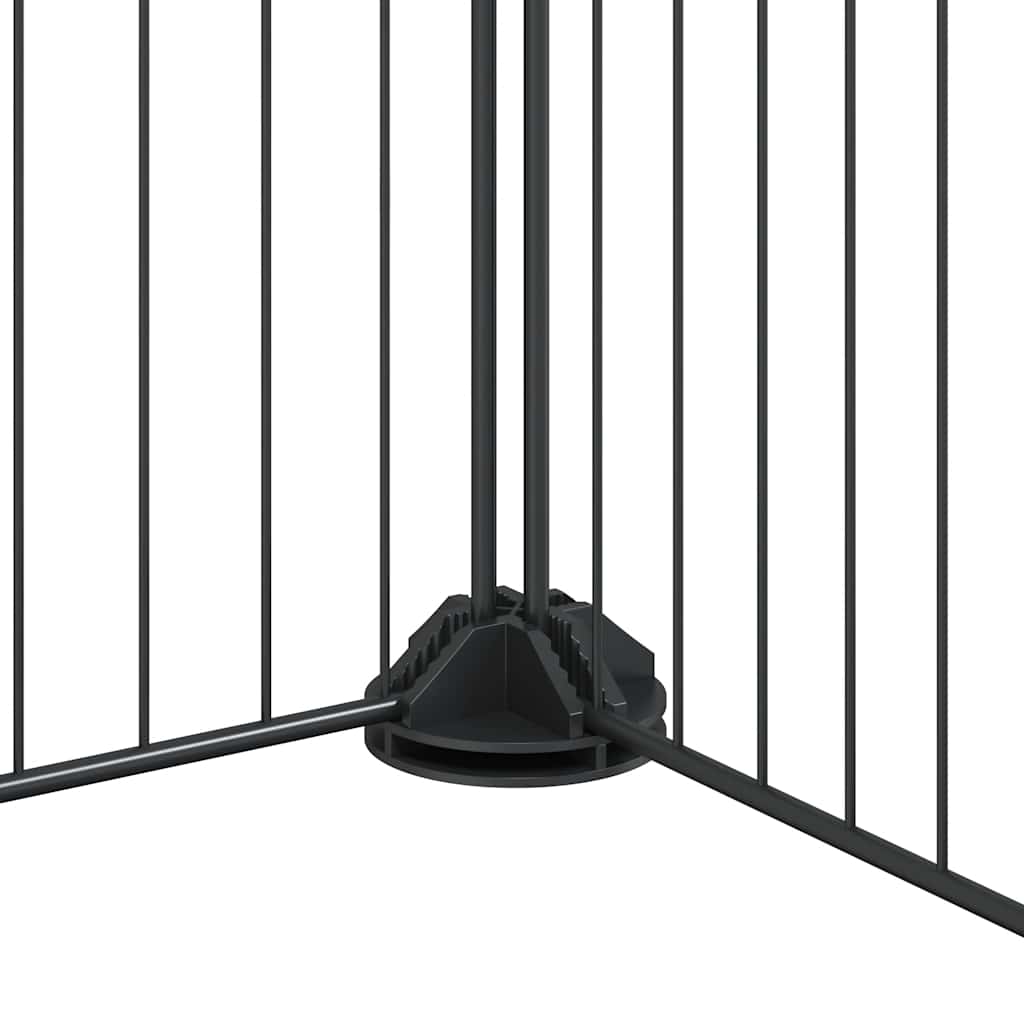 36-Panel Pet Cage with Door Black 35x35 cm Steel