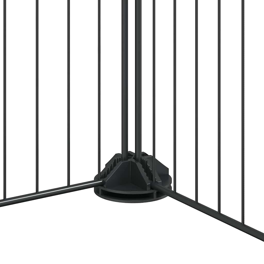 60-Panel Pet Cage with Door Black 35x35 cm Steel