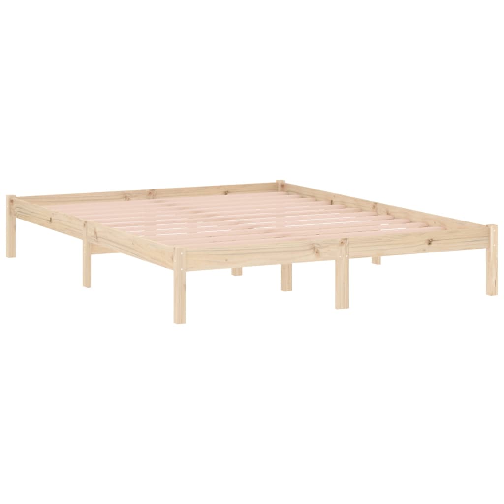 vidaXL Bed Frame without Mattress 152x203 cm Solid Wood Pine Queen