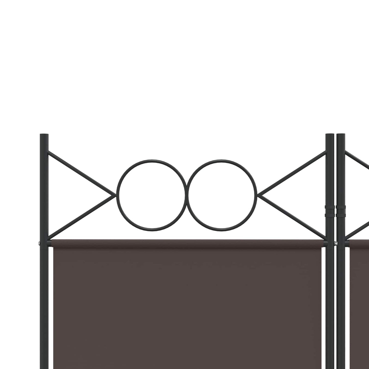 3-Panel Room Divider Brown 120x200 cm Fabric
