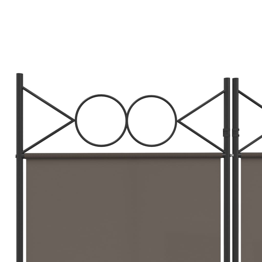3-Panel Room Divider Anthracite 120x220 cm Fabric