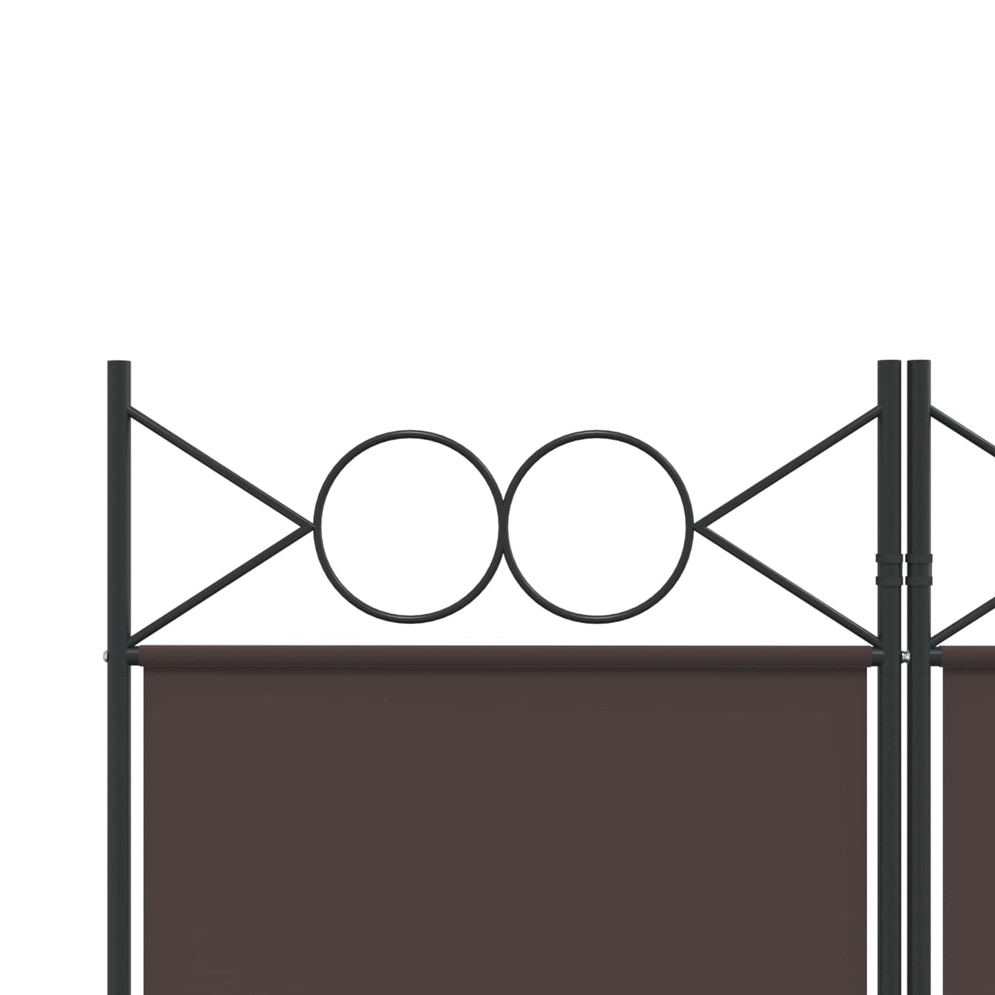 4-Panel Room Divider Brown 160x220 cm Fabric