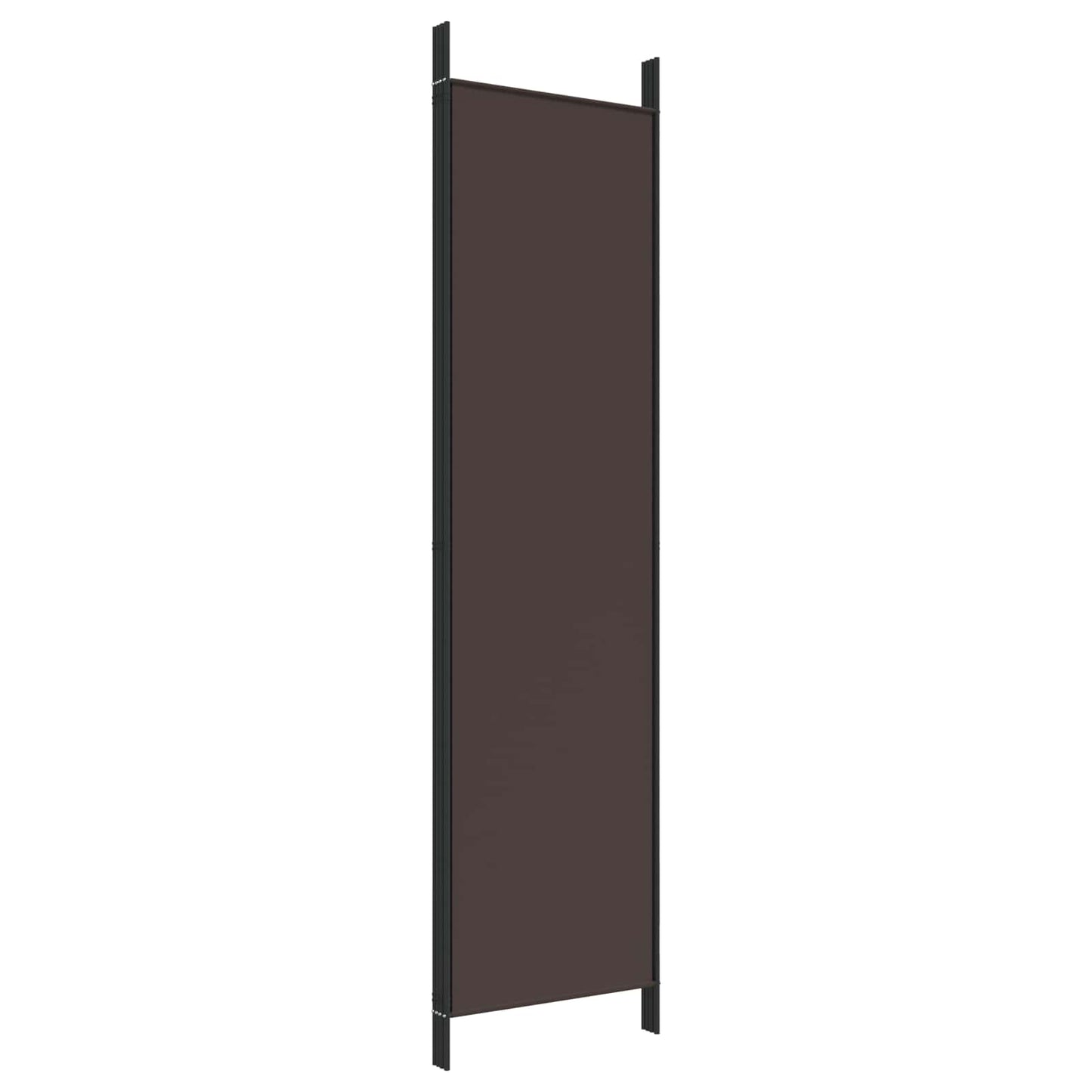 4-Panel Room Divider Brown 200x200 cm Fabric