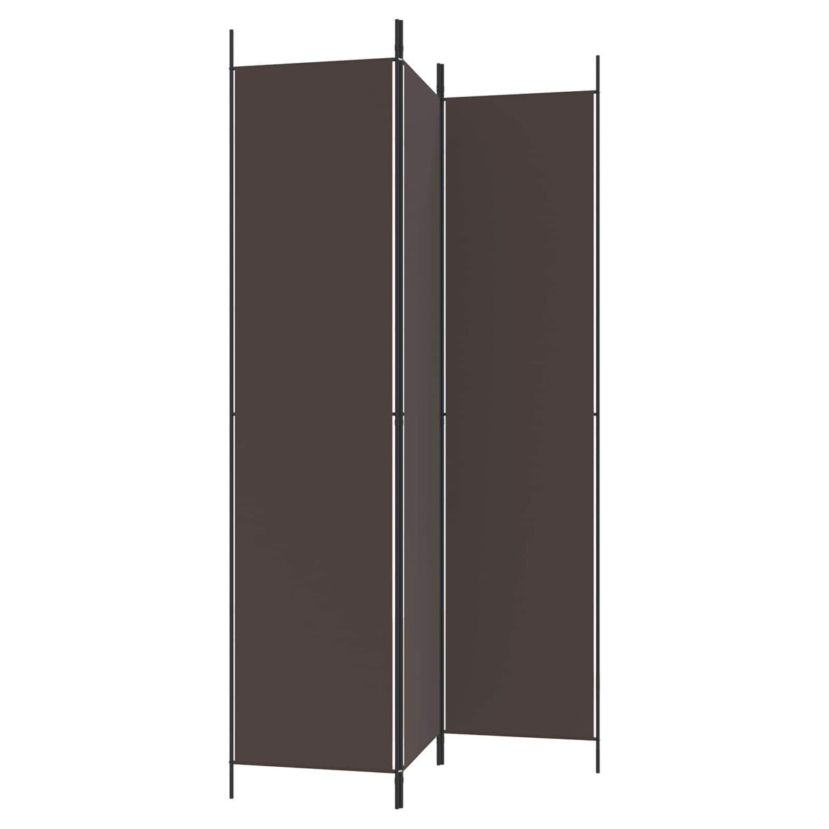 3-Panel Room Divider Brown 150x220 cm Fabric