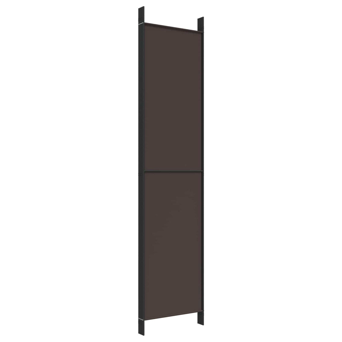 5-Panel Room Divider Brown 250x220 cm Fabric